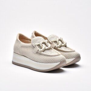 Softwaves Women's Cintia Coco Velour/Raffia - 37.5 - NWT